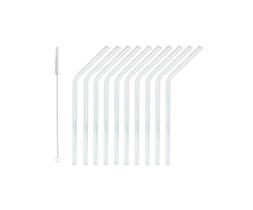 Kit 10 Canudos de Vidro Drink 15cm + Escova de Limpeza Kit 10 Canudos de Vidro Drink 15cm + Escova de Limpeza