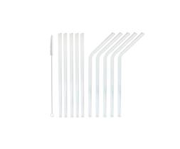 Kit 10 Canudos de Vidro Drink 15cm + Escova de Limpeza Kit 10 Canudos de Vidro Drink 15cm + Escova de Limpeza