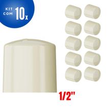Kit 10 Cap Tampão Aquatherm Soldável CPVC Bege Para Tampar Tudo Água Quente 1/2” Polegada 20mm Tigre