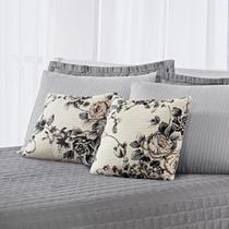 Kit 10 Capa Almofada Decorativa Piquet Floral 45x45 Zíper Invisível
