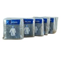 Kit 10 Capa de chuva com capuz descartável impermeável unissex tamanho único