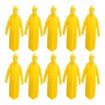 Kit 10 Capa De Chuva Impermeável Pvc Forrado C/capuz Kit 10 Capa De Chuva Impermeável Pvc Forrado C/capuz