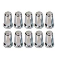 Kit 10 Capa De Porca Belga Cromada Roda Caminhão 3/4 27mm