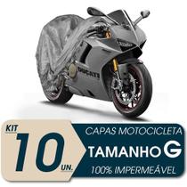 Kit 10 capa motocicleta impermeavel classic g