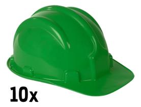 Kit 10 Capacete Plastcor Carneira Suspensão Jugular Ca 31469