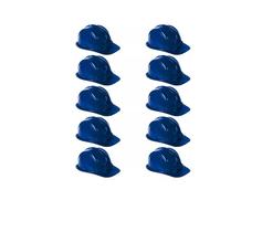 Kit 10 Capacetes Carneira Segurança Proteção De Obra Epi Cor