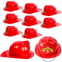 Kit 10 Capacetes de Bombeiro para Festa Decoração Aniversário