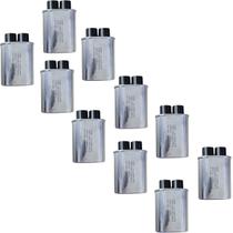 Kit 10 Capacitor Microondas Compatível com Electrolux 0.80uf 2100vac 4.8mm