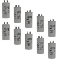 Kit 10 Capacitor Permanente 100uF 380/400Vac EPX com Terminal Duplo