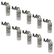 Kit 10 Capacitor Permanente 10uF 250Vac EPX com Fio