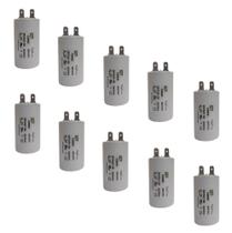 Kit 10 Capacitor Permanente 10uF 380/400Vac EPX com Terminal Duplo