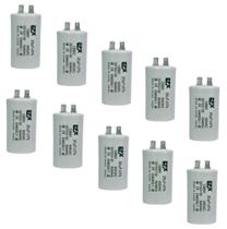 Kit 10 Capacitor Permanente 20uF 380/400Vac EPX com Terminal Duplo