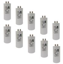 Kit 10 Capacitor Permanente 40uF 380/400Vac EPX com Terminal Duplo
