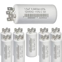 Kit 10 capacitor permanente com terminal 1,5 uf/440v Kit 10 capacitor permanente com terminal 1,5 uf/440v