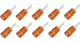 Kit 10 capacitor tweeter corneta bipolar 47uf x 100v 10x20mm