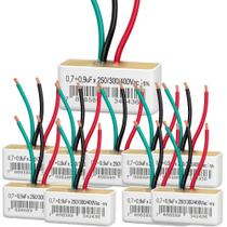 Kit 10 capacitor ventilador 07 09x400v 3fios quadrado