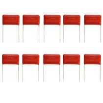 Kit 10 Capacitores Para Super Tweeter 2,2 UF 250V Pacote