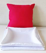 Kit 10 Capas de almofada 30x30 vermelha e branca