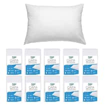 Kit 10 Capas De Travesseiro Fronha Impermeável Silenciosa C/ Zíper Antialérgica Percal 200 Fios 100% Algodão Kit 10 Capas De Travesseiro Fronha Impermeável Silenciosa C/ Zíper Antialérgica Percal 200 Fios 100% Algodão