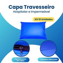 Kit 10 Capas Travesseiro 50 X 70 Hospitalar Impermeavel Kit 10 Capas Travesseiro 50 X 70 Hospitalar Impermeavel