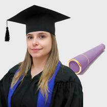 Kit 10 Capelo para Formatura Adulto +10 Canudo