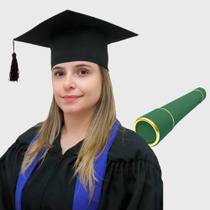 Kit 10 Capelo para Formatura Adulto +10 Canudo