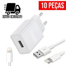 Kit 10 Carregador Celular Turbo Tipo IP USB Cabo Super Rapido 5.0A Kit 10 Carregador Celular Turbo Tipo IP USB Cabo Super Rapido 5.0A