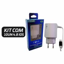 Kit 10 Carregador Inova Rápido 4.8 Compatível Com Iphone Kit 10 Carregador Inova Rápido 4.8 Compatível Com Iphone