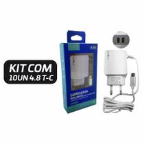 Kit 10 Carregador Inova Rápido 4.8 Tipo-C Kit 10 Carregador Inova Rápido 4.8 Tipo-C