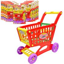Kit 10 Carrinho Supermercado Super Market Pequeno de Brinquedo Super Shopping