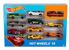 Kit 10 Carrinhos Básicos Sortidos - Hot Wheels 54886 - Mattel