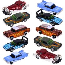 Kit 10 Carrinhos Miniatura Esportivo 1:64 Sortidos Blister - Castela