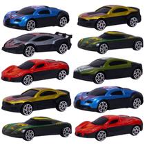 Kit 10 Carrinhos Miniatura Infantil Esportivo Roda Livre Escala 1:64 - Castela Kit 10 Carrinhos Miniatura Infantil Esportivo Roda Livre Escala 1:64 - Castela