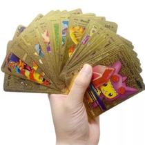Kit 10 Cartas Pokémon Edição Limitada Folha De Ouro Douradas