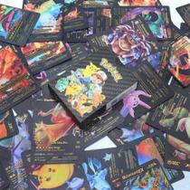 Kit 10 Cartas Pokemon Folha Black Edicao Limitada preta Kit 10 Cartas Pokemon Folha Black Edicao Limitada preta