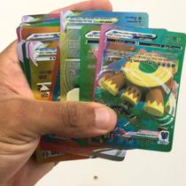 Kit 10 Cartas PoKémon Folha Versão Brilhantes Estrelas Kit 10 Cartas PoKémon Folha Versão Brilhantes Estrelas