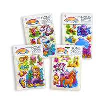 Kit 10 Cartelas Adesivos 3D Infantis Stickers Sortidos