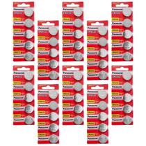 Kit 10 Cartelas Baterias Moeda Panasonic CR2032 3V 50 Unid.