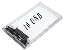 Kit 10 Case Hd 3.0 Ext 2.5 compatível com Notebook Usb Pc 6gbps