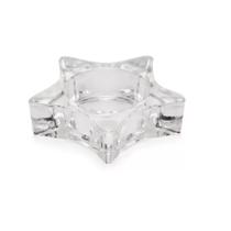 Kit 10 Castiçal De Vidro Formato Estrela Pote Enfeite Velas