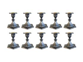 Kit 10 Castiçal Simples Preto Rústico 10cm Porta Vela Decorativo Luxo. Kit 10 Castiçal Simples Preto Rústico 10cm Porta Vela Decorativo Luxo.
