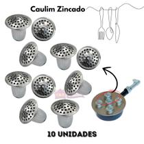 Kit 10 caulim zincado para queimador fogão industrial de alta e baixa pressão Kit 10 caulim zincado para queimador fogão industrial de alta e baixa pressão