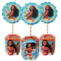 Kit 10 Centro De Mesa Decoração Moana E Maui Personalização Kit 10 Centro De Mesa Decoração Moana E Maui Personalização