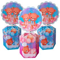 Kit 10 Centro de mesa Decorativos Artigo para Chá de bebê Chá Revelação Ursinhos Azul e Rosa 30cm Temático Ursinhos Kit 10 Centro de mesa Decorativos Artigo para Chá de bebê Chá Revelação Ursinhos Azul e Rosa 30cm Temático Ursinhos