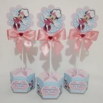 Kit 10 centro de mesa Minnie Rosa Kit 10 centro de mesa Minnie Rosa