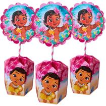Kit 10 Centro De Mesa Tropical Moana Baby Decorativos Kit 10 Centro De Mesa Tropical Moana Baby Decorativos