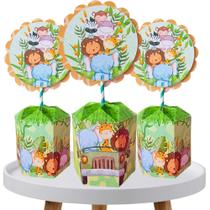Kit 10 Centros De Mesa Safari Decorativo Para Aniversário Kit 10 Centros De Mesa Safari Decorativo Para Aniversário