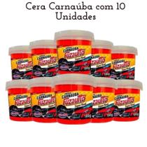 Kit 10 Cera Carnaúba Restaura Parachoques Painel Ressecado Plásticos Carro Moto
