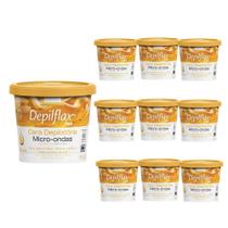 Kit 10 Cera de Microondas Depilação Corporal Buço Axila Virilha Natural Depilflax 100g Kit 10 Cera de Microondas Depilação Corporal Buço Axila Virilha Natural Depilflax 100g