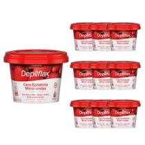 Kit 10 Cera de Microondas para Depilação Corporal Buço Axila e Virilha Morang Depilflax 200g